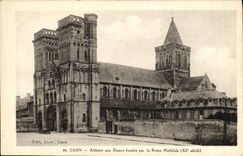 VINTAGE POSTCARD Caen Abbey with the Ladies Rested By the Mathilde Queen