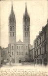 VINTAGE POSTCARD Caen Frontage Of L Abbey to the Men