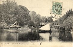 VINTAGE POSTCARD Caen L School of Berteaux Swimming