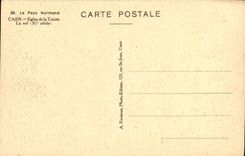 VINTAGE POSTCARD Caen Church of the Trinity