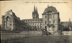 CPA Caen Le Lycee L Eglise Saint Etienne Ancienne abbaye des hommes