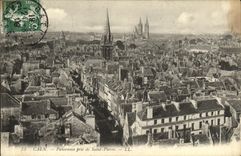 VINTAGE POSTCARD Caen Panorama Taken of Saint Pierre