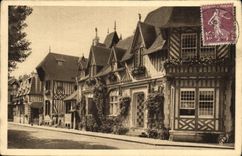 VINTAGE POSTCARD Deauville the Flowered Beach Street the Marsh