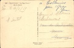 VINTAGE POSTCARD Deauville the Flowered Beach Street the Marsh