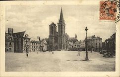 VINTAGE POSTCARD Lisieux Places Thiers