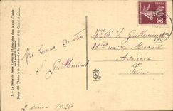 VINTAGE POSTCARD the Statue of Sainte Therese of L Jesus child in the court D entered of the carmel of Lisieux