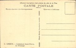 VINTAGE POSTCARD Lisieux Cathedral Saint Pierre the Transept