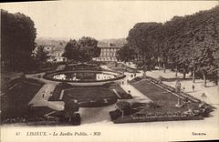VINTAGE POSTCARD Lisieux the Public garden