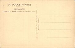 VINTAGE POSTCARD Lisieux Old women Houses of the Street To Broad beans