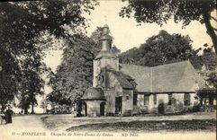 VINTAGE POSTCARD Honfleur Vault Of Notre Dame de Grace