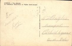 VINTAGE POSTCARD Lisieux View the Cathedral