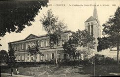 VINTAGE POSTCARD Lisieux the Cathedral Saint Pierre and the Museum