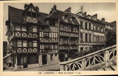 VINTAGE POSTCARD Lisieux Street With the Tank