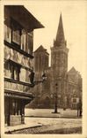 VINTAGE POSTCARD Lisieux the House of the Pharmacist and the Cathedral
