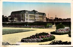 VINTAGE POSTCARD Deauville Flowered Beach the Royal Hotel