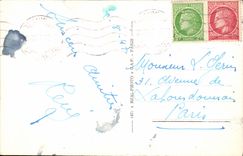 VINTAGE POSTCARD Deauville Flowered Beach the Royal Hotel