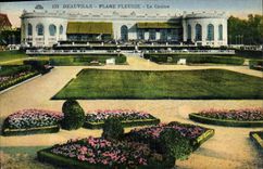 VINTAGE POSTCARD Deauville Flowered Beach the Casino