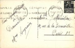 VINTAGE POSTCARD Deauville Flowered Beach the Casino