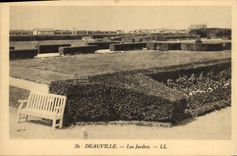 VINTAGE POSTCARD Deauville Gardens