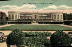 VINTAGE POSTCARD Deauville the Casino and Gardens