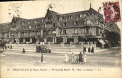 VINTAGE POSTCARD Deauville the Flowered Beach Normandy Hotel