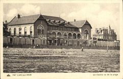 POSTAL Lucas de la VENDIMIA en el mar el casino visto de la playa