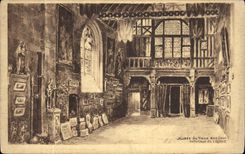 VINTAGE POSTCARD Interior Honfleur of L Church