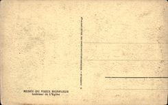 VINTAGE POSTCARD Interior Honfleur of L Church