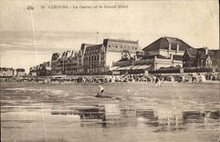 POSTAL Cabourg de la VENDIMIA el casino y el hotel grande