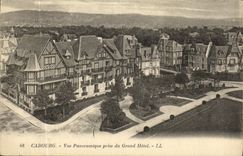 Opinion panoramica de Cabourg de la POSTAL de la VENDIMIA tomada del hotel grande