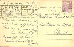 Jardines de Cabourg de la POSTAL de la VENDIMIA del casino y de los chalets