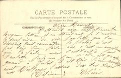 POSTAL Cabourg de la VENDIMIA la terraza y la playa