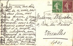 Hotel visto Cabourg de Ser Normandia de la POSTAL de la VENDIMIA