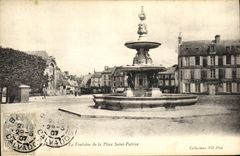 POSTAL Bayeux de la VENDIMIA la fuente del lugar Patrice Saint