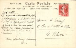 La POSTAL Bayeux TApisserie de la VENDIMIA de la reina Matilde una lleva las armas a las naves