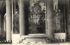 POSTAL Bayeux de la VENDIMIA las rejillas de la catedral de la circunferencia del estribillo