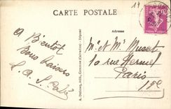 Casa de Bayeux de la POSTAL de la VENDIMIA fuera de de madera del siglo XIV la calle de los cocineros