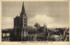 POSTAL Lisieux de la VENDIMIA el Saint Pierre de la catedral