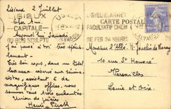 Puerta occidental de Lisieux de la POSTAL de la VENDIMIA de la catedral