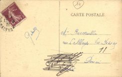 Fronton de la POSTAL de la VENDIMIA de la camara acorazada de Carmel de Lisieux