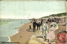 POSTAL Trouville de la VENDIMIA en la playa