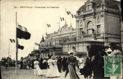 Caminata de Trouville de la POSTAL de la VENDIMIA de los tableros