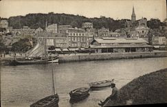 POSTAL Trouville L barco de la VENDIMIA de la iglesia