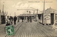 POSTAL Trouville de la VENDIMIA en el mar en la caminata del embarcadero