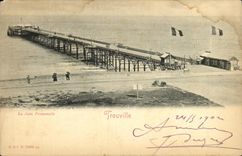 POSTAL Trouville de la VENDIMIA la caminata del embarcadero