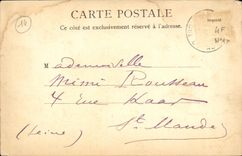 POSTAL Trouville de la VENDIMIA la caminata del embarcadero