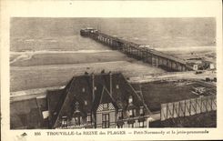 POSTAL Trouville de la VENDIMIA la reina de las playas pequena Normandia y de la caminata del embarcadero