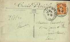 POSTAL Trouville de la VENDIMIA el barco portuario