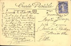 POSTAL Trouville de la VENDIMIA el barco portuario