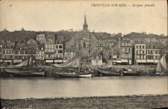 POSTAL Trouville de la VENDIMIA en el mar los barcos de Quay Joinville